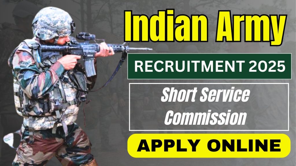 Indian Army Officer Recruitment 2025, Apply Online for 65th SSC Technical